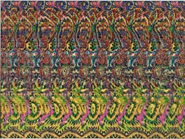Tom Baccei from the USA: floater-like stereoscopic image, taken from The Magic Eye.