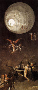 Hieronymus Bosch: Ascent of the Blessed (1500-1504), oil on wood, 87x40 cm