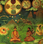 Thogal adept at meditating on entoptic phenomena of light.